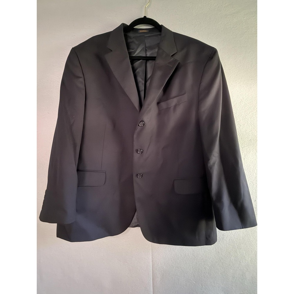 Staffordโ Suit Jacket Mens 46S Black 100% Wool Classic Formal Business Wedding